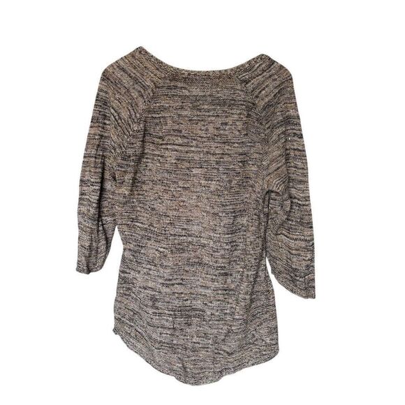 J. Jill Women's Multicolor Linen Knit V-Neck Pullover Sweater Size L - Picture 2 of 6